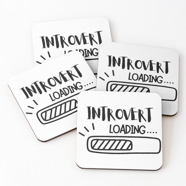 Item preview, Introvert Loading Funny Quote – Minimal Black & White Line Art designed and sold by JKLINES LAB.