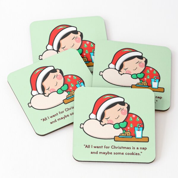 Artikelvorschau, „Weihnachtsschläfchen & Plätzchenzeit“ entworfen und verkauft von SamartkitDesign.