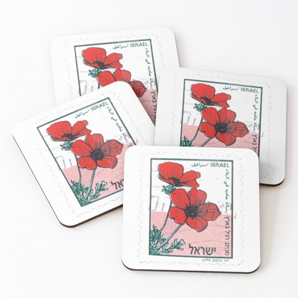 Item preview, Israel Poppy Vintage Postage Stamp designed and sold by red-amber65.