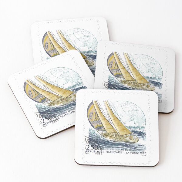 Item preview, French Republic Sailing Ship Postage Stamp designed and sold by red-amber65.