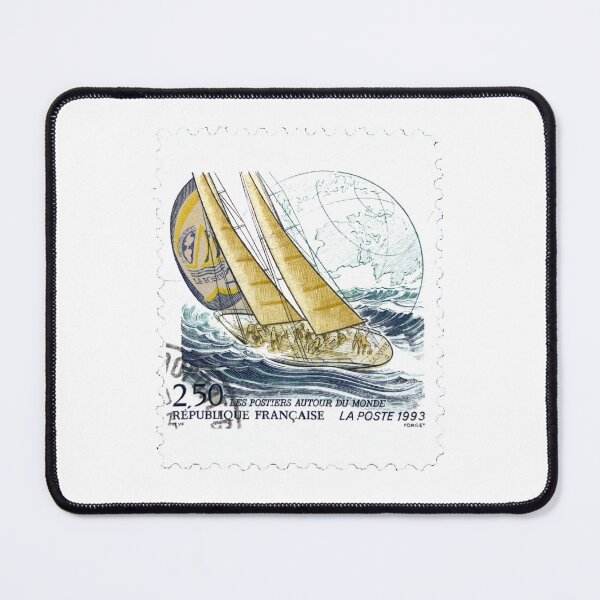 Item preview, French Republic Sailing Ship Postage Stamp designed and sold by red-amber65.