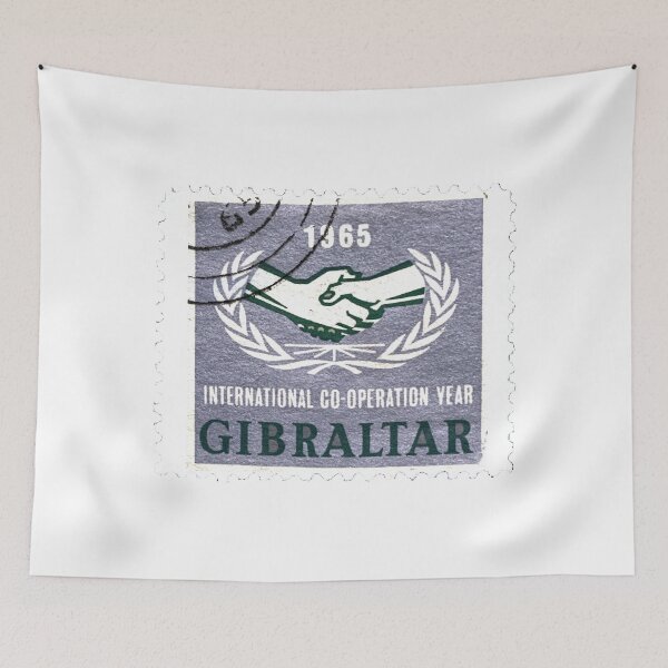 Item preview, Gibraltar 1965 Handshake Vintage Postage Stamp designed and sold by red-amber65.