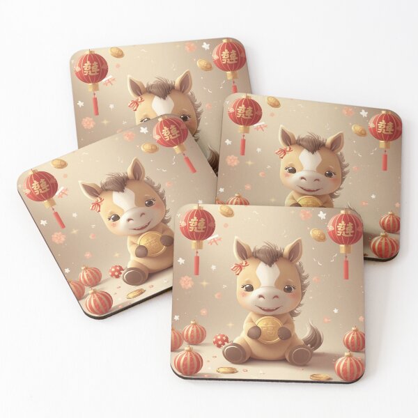 Item preview, Cute Luck Horse Lunar New Year designed and sold by Asiantrendzz.