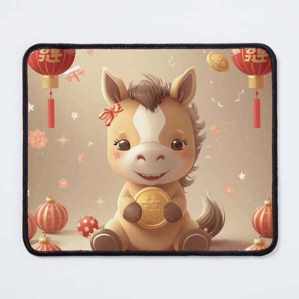Item preview, Cute Luck Horse Lunar New Year designed and sold by Asiantrendzz.