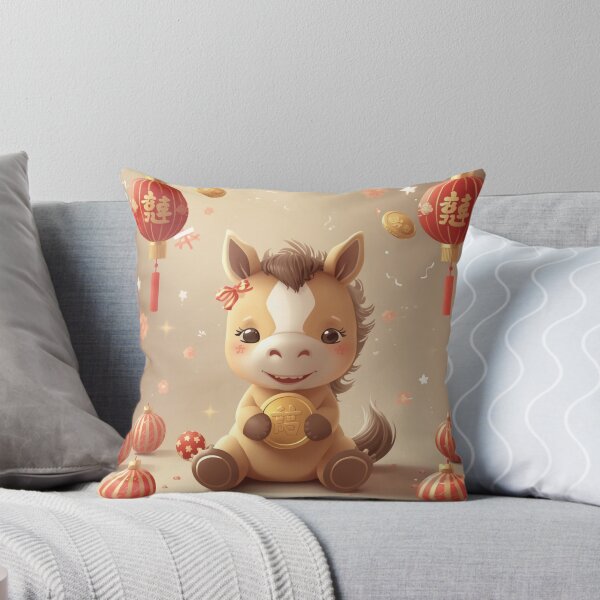 Item preview, Cute Luck Horse Lunar New Year designed and sold by Asiantrendzz.