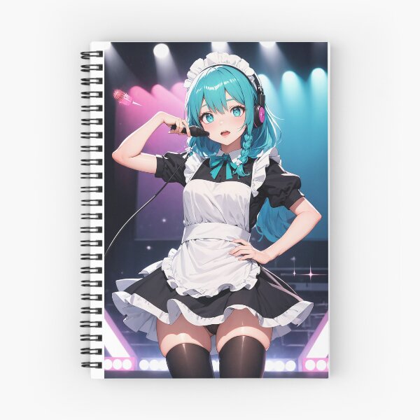 Item preview, Blue Hair Maid Idol - Singing Live Stage Performance Anime Art designed and sold by iloveanimechibi.