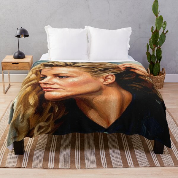 Item preview, Blonde Actress Elegant Side Profile Art | Floral Tie Dark Shirt Painting | Classic Cinema Style designed and sold by Art's Diner.