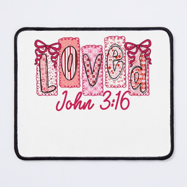 Item preview, Couquette Loved John 3:16, Funny Christine Valentine, Be mine, Couple designed and sold by vintagearttee.