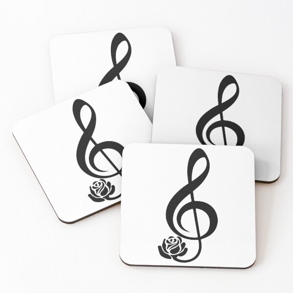 Item preview, Black treble clef in bloom designed and sold by Lagueny.
