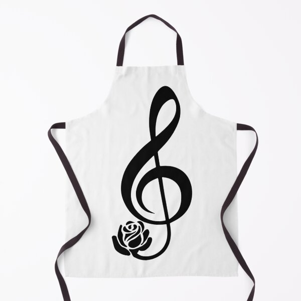Item preview, Black treble clef in bloom designed and sold by Lagueny.