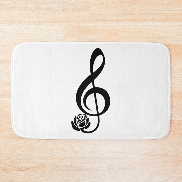 Item preview, Black treble clef in bloom designed and sold by Lagueny.