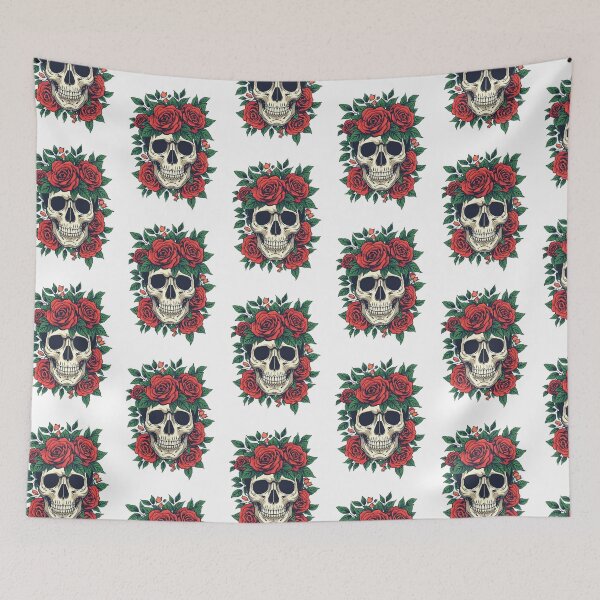 Item preview, Elegant Floral Skull Botanical Art Sticker designed and sold by KiValuate.