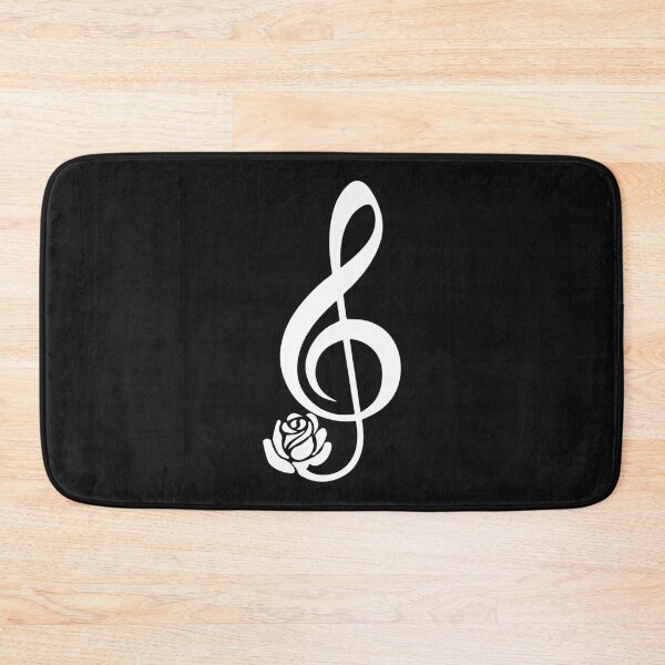 Item preview, White treble clef in bloom designed and sold by Lagueny.