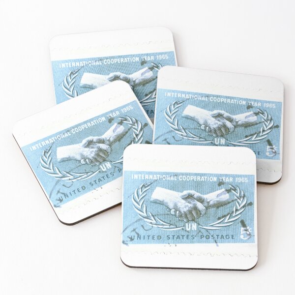 Item preview, USA 1965 Handshake Vintage Postage Stamp designed and sold by red-amber65.
