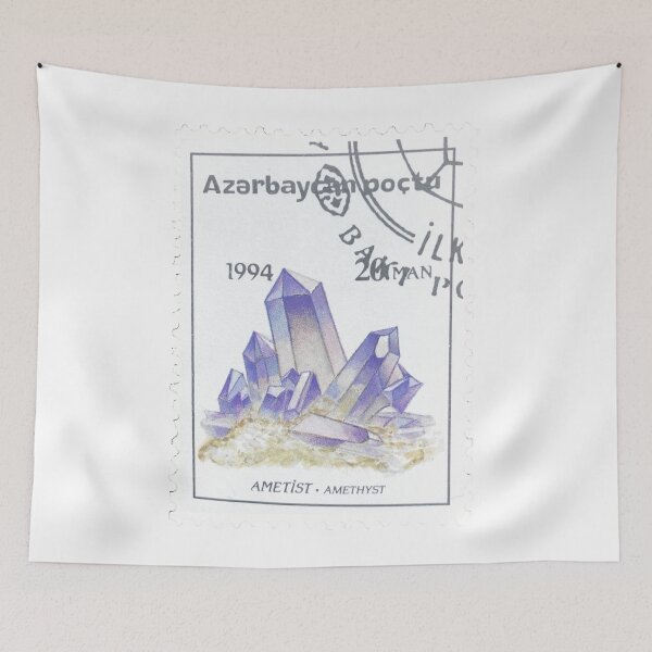 Item preview, Azerbaijan Ametist Vintage Postage Stamp designed and sold by red-amber65.