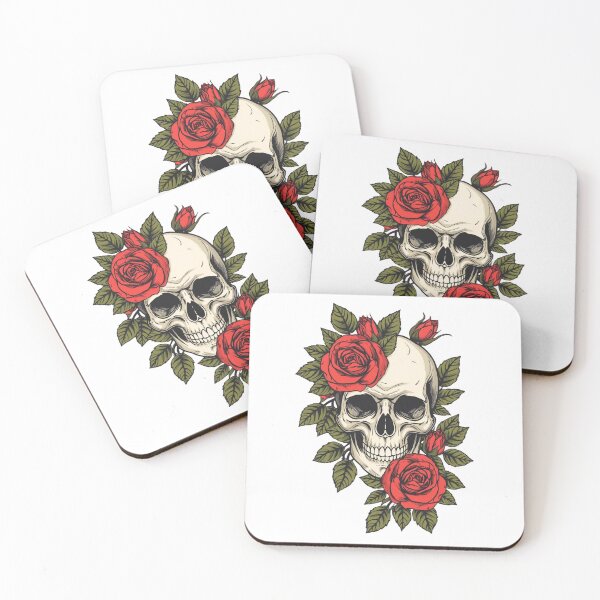 Item preview, Colorful Floral Skull Watercolor Sticker designed and sold by KiValuate.