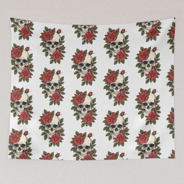 Item preview, Colorful Floral Skull Watercolor Sticker designed and sold by KiValuate.