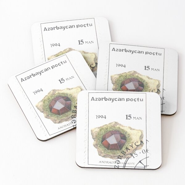 Item preview, Azerbaijan Andradite Vintage Postage Stamp designed and sold by red-amber65.