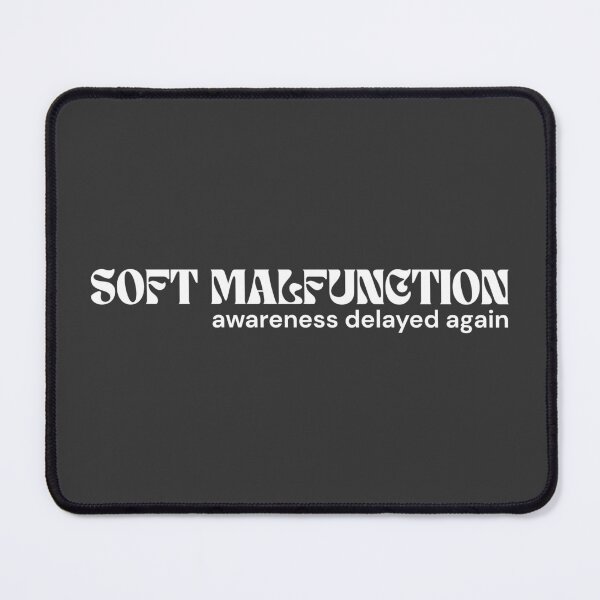 Item preview, Soft Malfunction. Awareness Delayed Again. (White Edition) – Minimalist Text | Digital Absurdism Quote | RETL Style designed and sold by RETL.