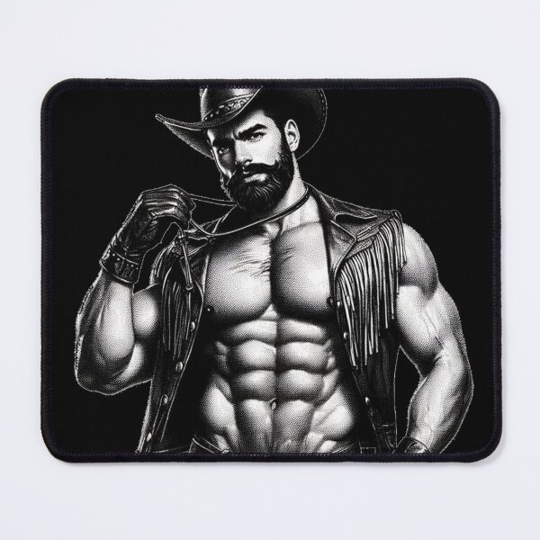 Item preview, Gay Leather Howdy Cowboy Gay Pride Graphic Design designed and sold by ItsAKinkThing.