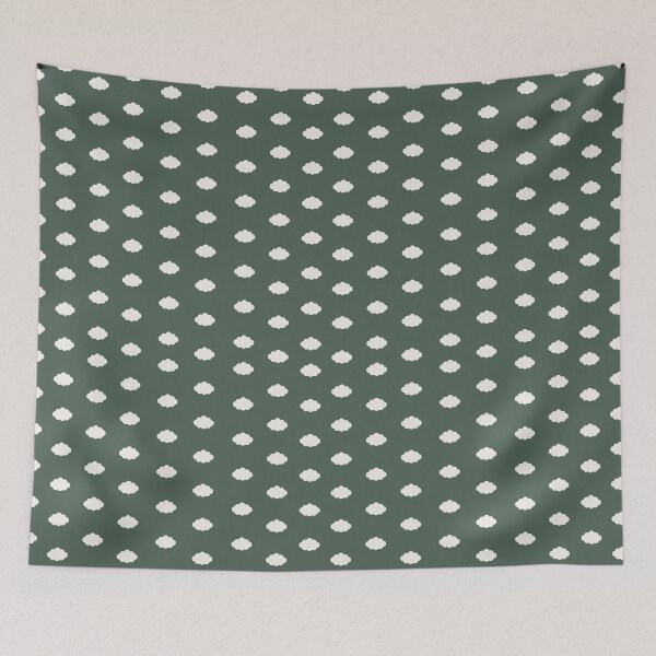 Item preview, Ivory Clouds on Dark Green designed and sold by KSimpson838.
