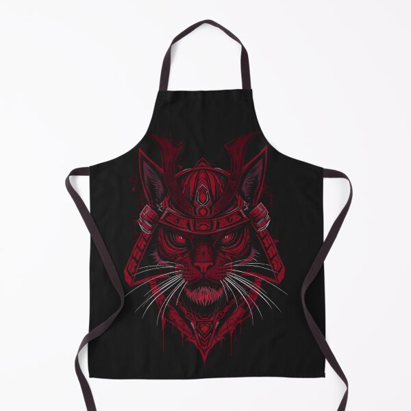 Item preview, Samurai Cat – Dark Edition | Gritty Red & Black Mask Vector designed and sold by ColorSplash123.
