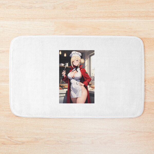 Item preview, Blonde Anime Chef Girl in Red Commander Coat and White Apron designed and sold by iloveanimechibi.