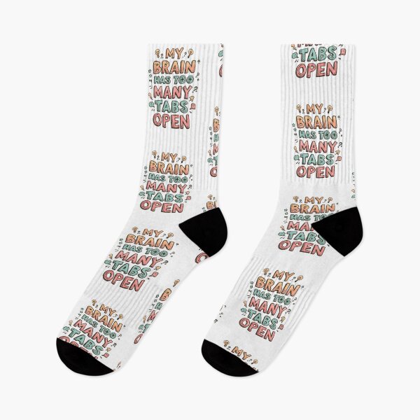 Item preview, My Brain Has Too Many Tabs Open Funny Relatable Quote Sticker designed and sold by KiValuate.