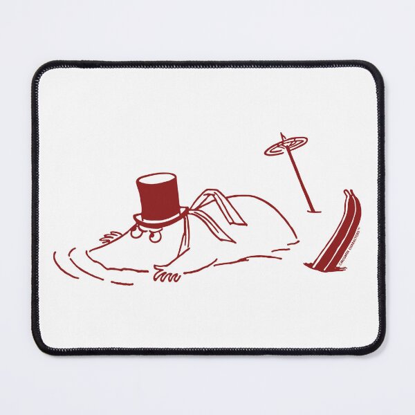 Item preview, Red Skiing Moominpappa Stuck In Snow Winter Games designed and sold by MoominStore.