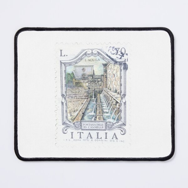 Item preview, Italian Pontana Delle 99 Cannelle Vintage Postage Stamp designed and sold by red-amber65.