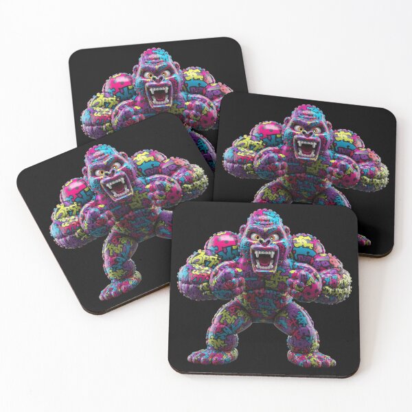 Item preview, Graffiti Gorilla – Vibrant Street Art Pop Art Creature designed and sold by PLUSHIWORLDtm.