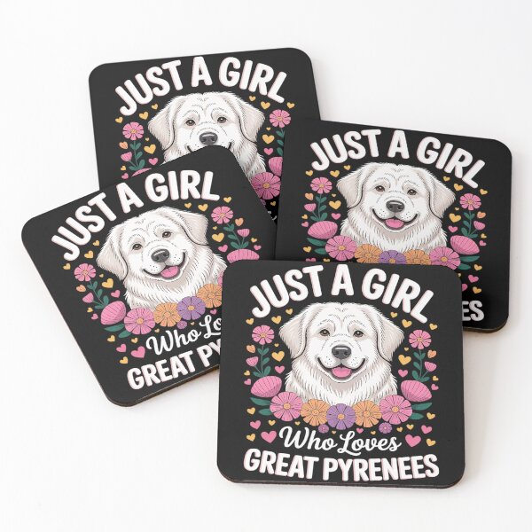 Item preview, Just A Girl Who Loves Great Pyrenees Dog Floral Women Girls  designed and sold by FadeOfThrone.