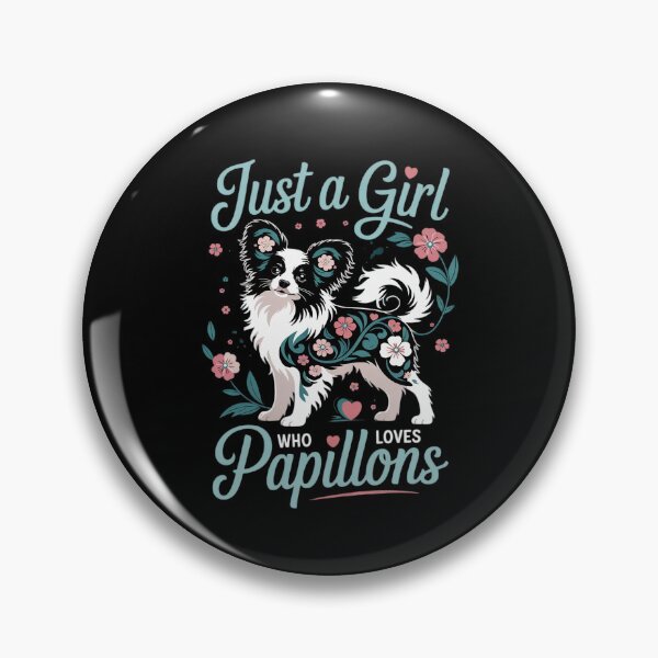 Item preview, Just A Girl Who Loves Papillons Floral Women Girls Dog  designed and sold by MarryIsMonth.