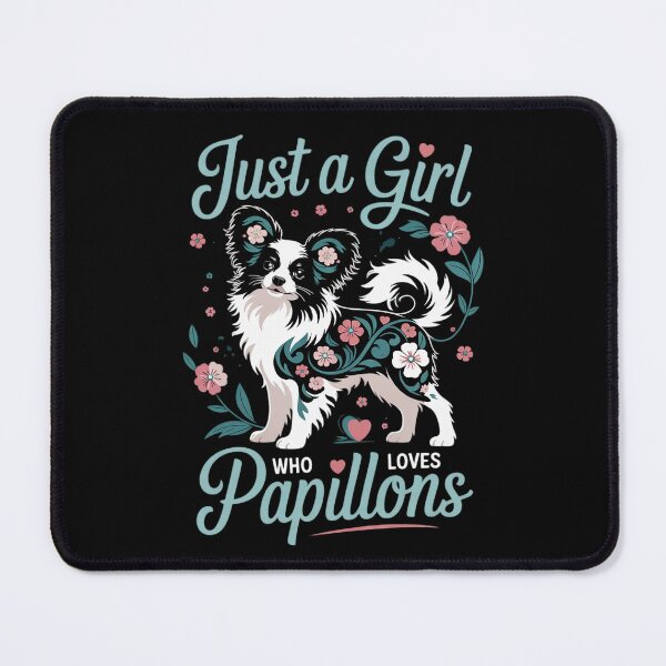 Item preview, Just A Girl Who Loves Papillons Floral Women Girls Dog designed and sold by MarryIsMonth.
