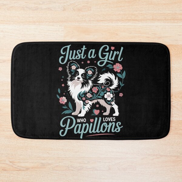 Item preview, Just A Girl Who Loves Papillons Floral Women Girls Dog  designed and sold by MarryIsMonth.
