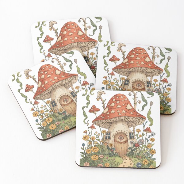 Item preview, Whimsical Mushroom House Cottagecore Fantasy Sticker designed and sold by KiValuate.