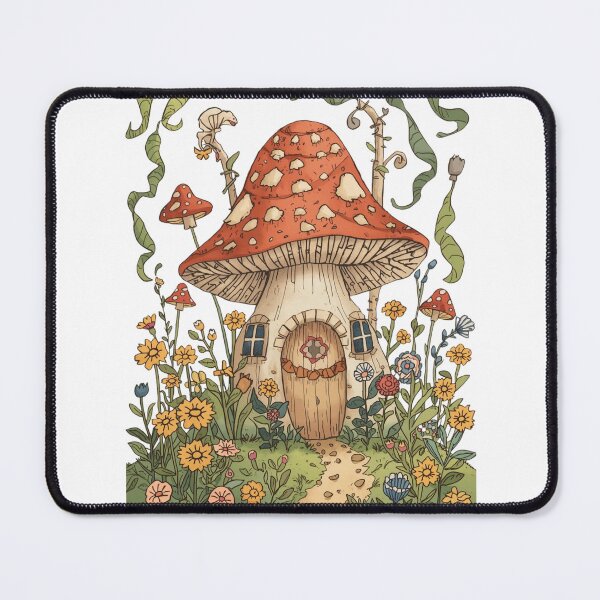 Item preview, Whimsical Mushroom House Cottagecore Fantasy Sticker designed and sold by KiValuate.