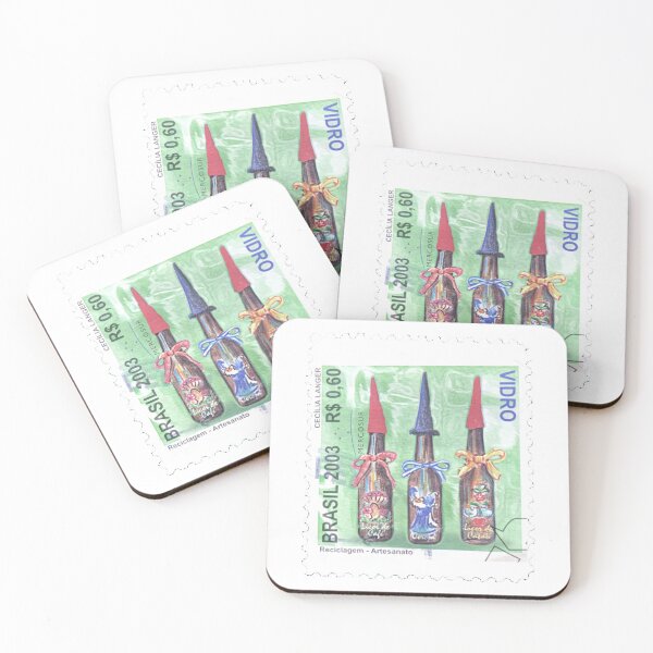 Item preview, Brasil Vidro Vintage Postage Stamp designed and sold by red-amber65.