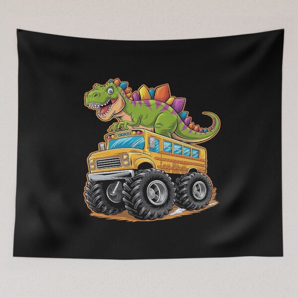 Item preview, Dinosaur T-rex On School Bus Driver  designed and sold by AquaKiev.