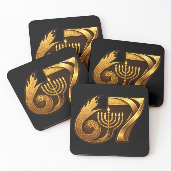 Item preview, Hanukkah 67 Six Seven Meme Celebration Art designed and sold by ZuToMi.