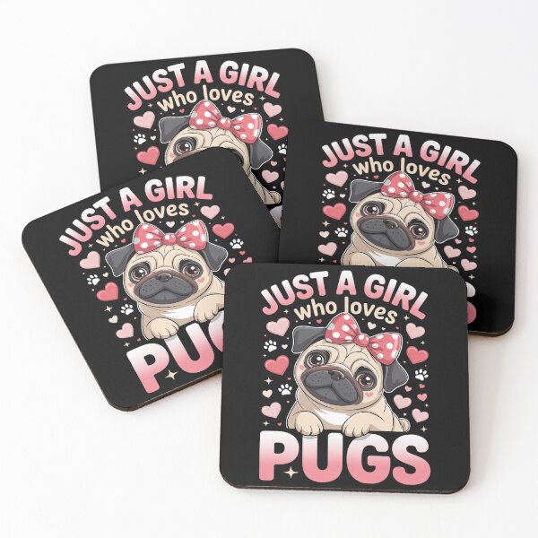 Item preview, Just a Girl Who Loves Pugs Floral Cute Dog Lover  Pug  designed and sold by FadeOfThrone.