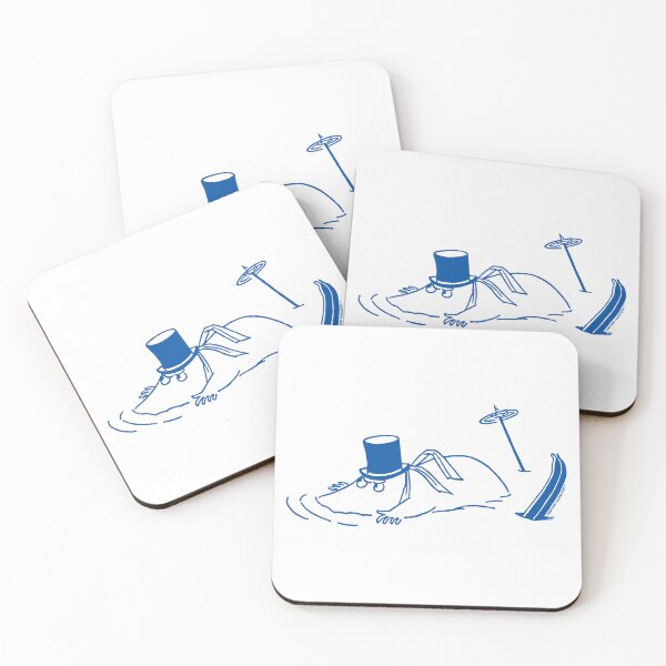 Item preview, Blue Skiing Moominpappa Stuck In Snow Winter Games designed and sold by MoominStore.