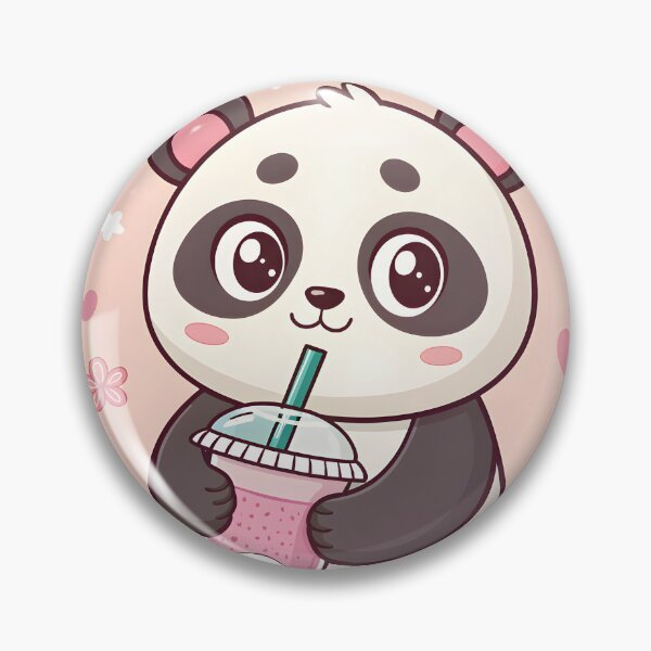 Item preview, Cute Chubby Panda with Boba Tea – Pastel Kawaii Artwork designed and sold by CozyArtistry.