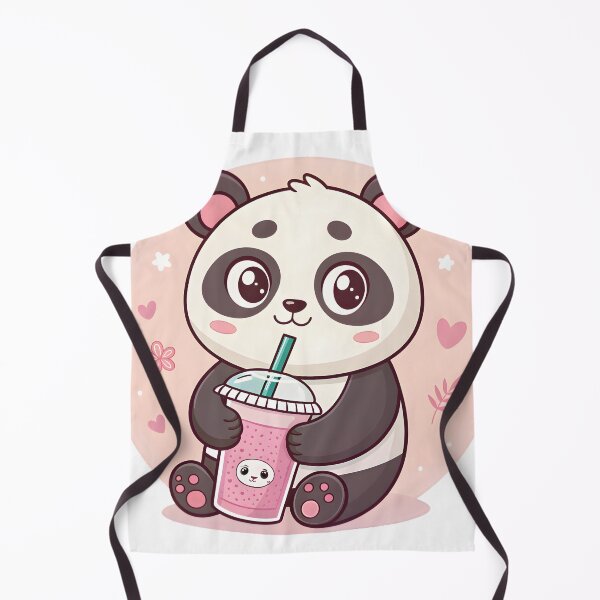 Item preview, Cute Chubby Panda with Boba Tea – Pastel Kawaii Artwork designed and sold by CozyArtistry.