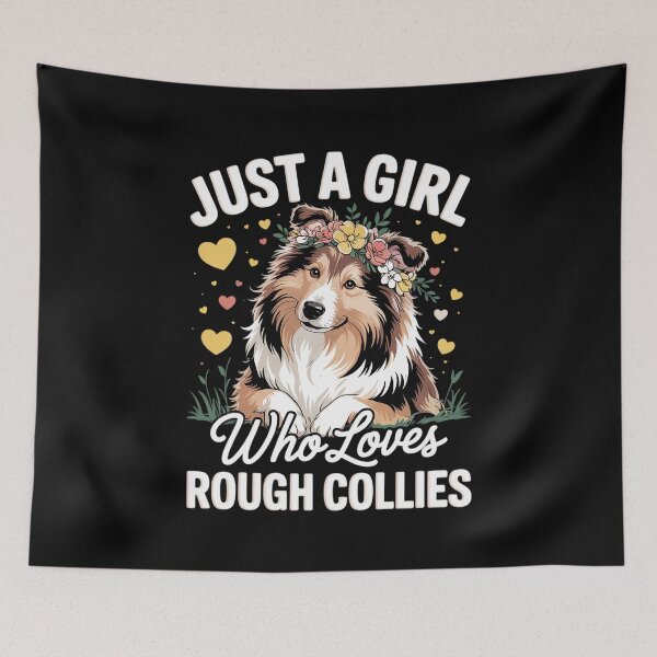 Item preview, Just A Girl Who Loves Rough Collies Dog Floral Women Girls  designed and sold by FadeOfThrone.