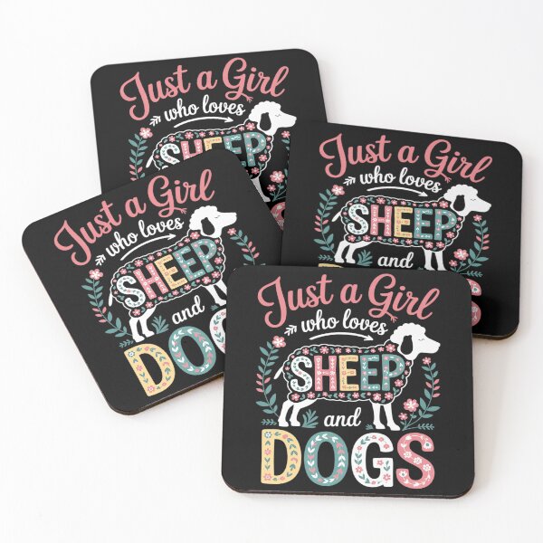 Item preview, Just A Girl Who Loves Sheeps And Dogs Floral Flower Farmer  designed and sold by MarryIsMonth.