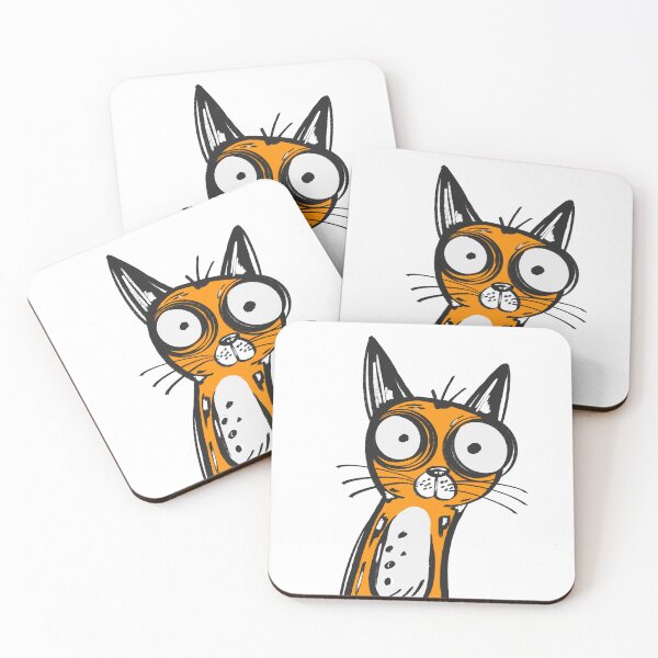 Item preview, Funny Derp Crazy Orange Cat  designed and sold by DoodleMoodSpace.