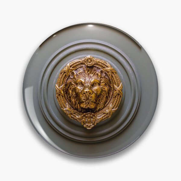 Item preview, Elegant Green Door With Ornate Gold Lion Knocker From Classic Entryway Design Architectural Detail designed and sold by Nmallia.