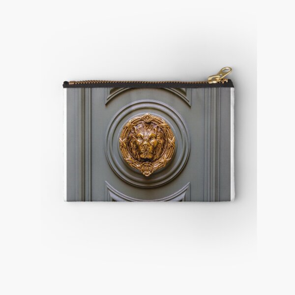 Item preview, Elegant Green Door With Ornate Gold Lion Knocker From Classic Entryway Design Architectural Detail designed and sold by Nmallia.