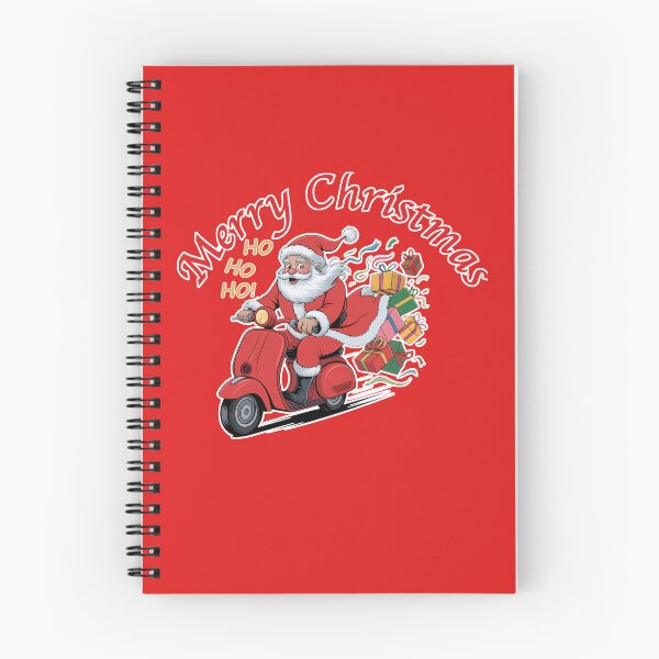 Item preview, Santa Riding Scooter Merry Christmas Retro Holiday Gift Design designed and sold by MARK-ZONE.